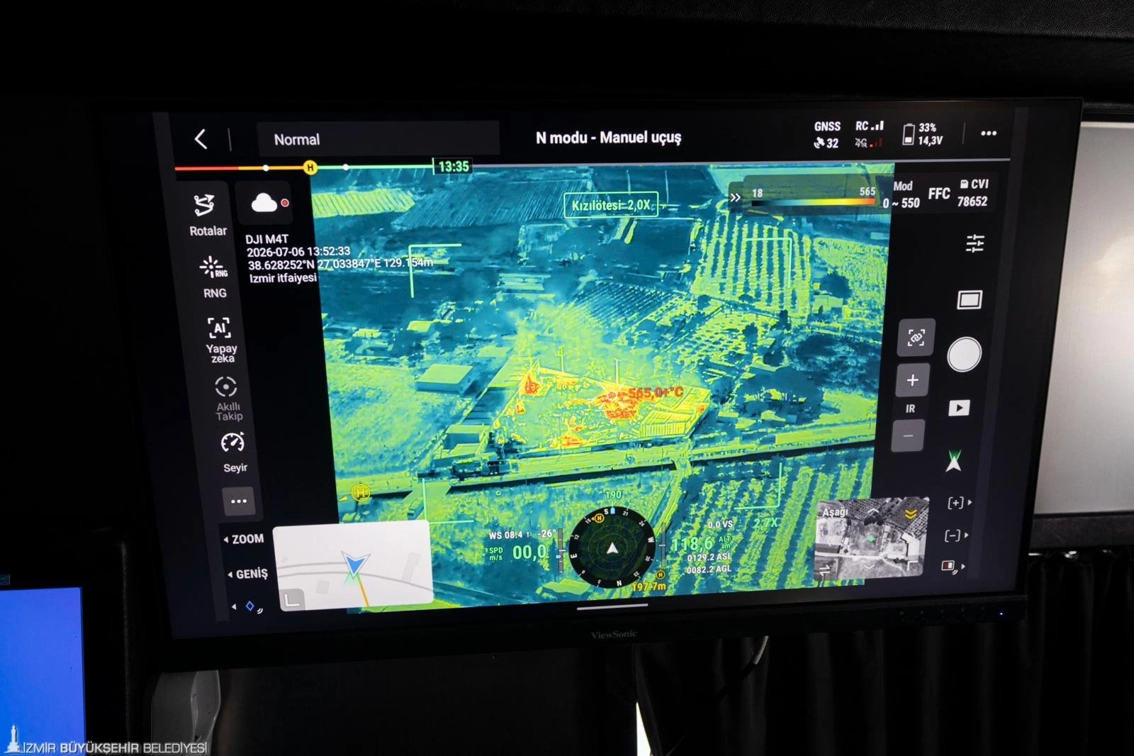 Yangınla mücadelede yapay zeka dönemi: İzmir İtfaiyesi'ne yeni nesil dron