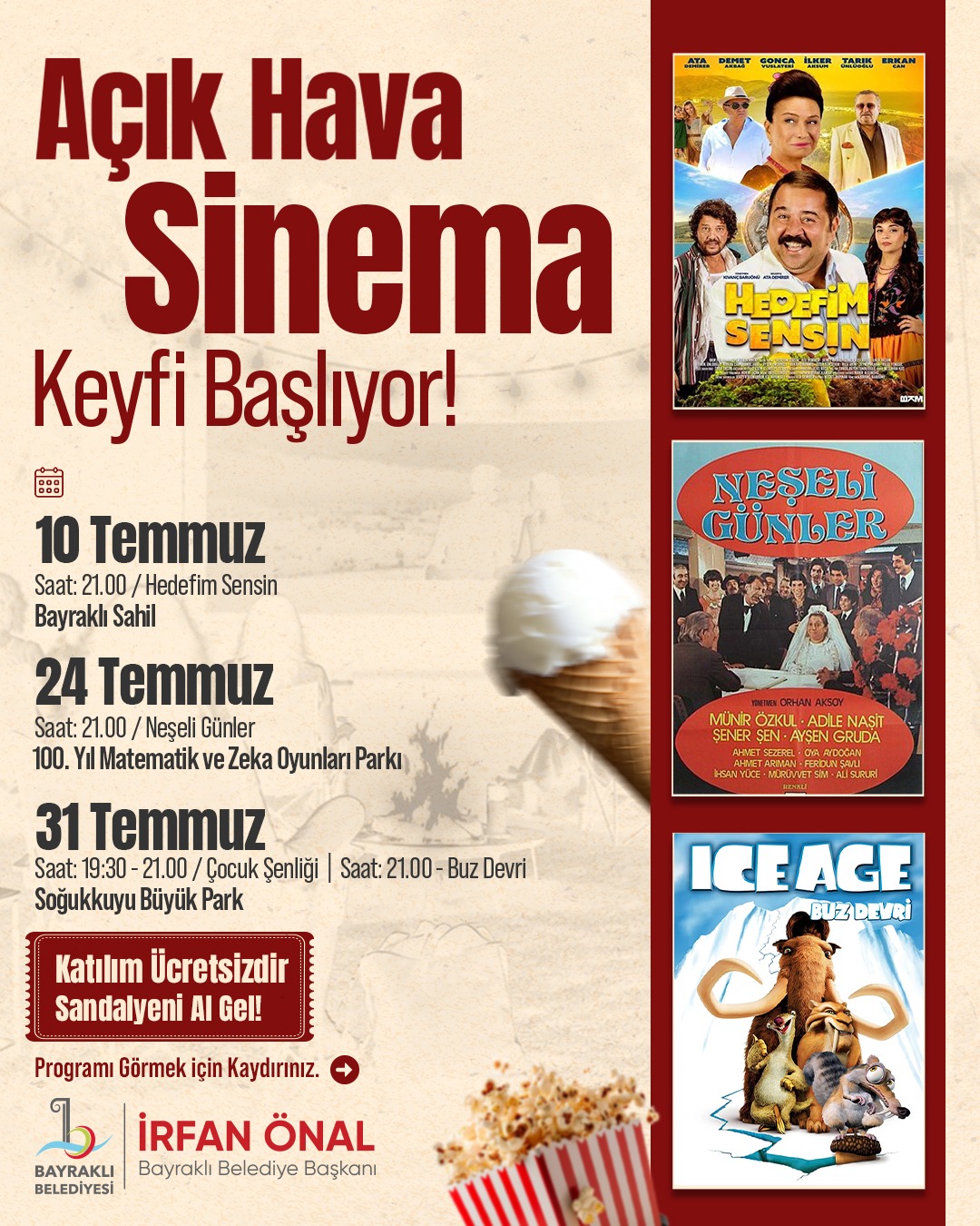 Bayraklı'da yıldızların altında ücretsiz sinema keyfi 2 Bayraklı'da yıldızların altında ücretsiz sinema keyfi