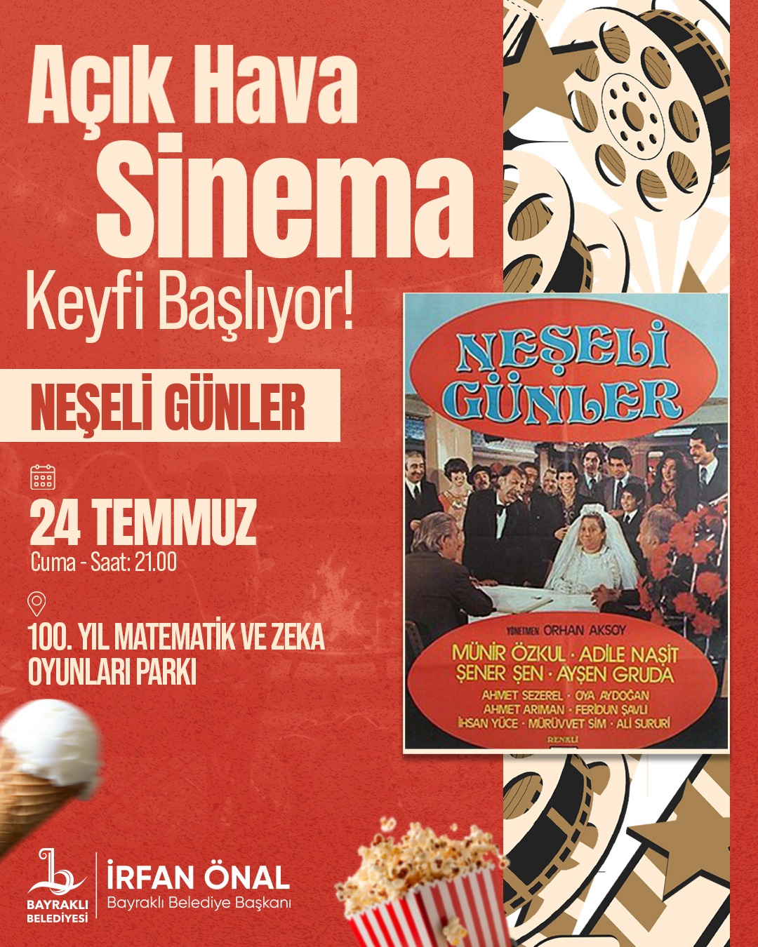 Bayraklı'da yıldızların altında ücretsiz sinema keyfi 1 Bayraklı'da yıldızların altında ücretsiz sinema keyfi