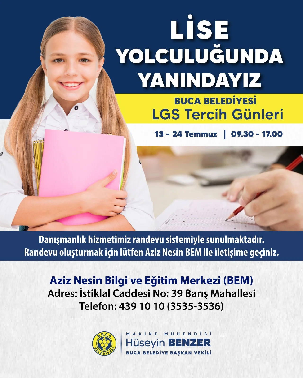 Buca’da geleceğe doğru tercih: Ücretsiz LGS tercih günleri yarın başlıyor!