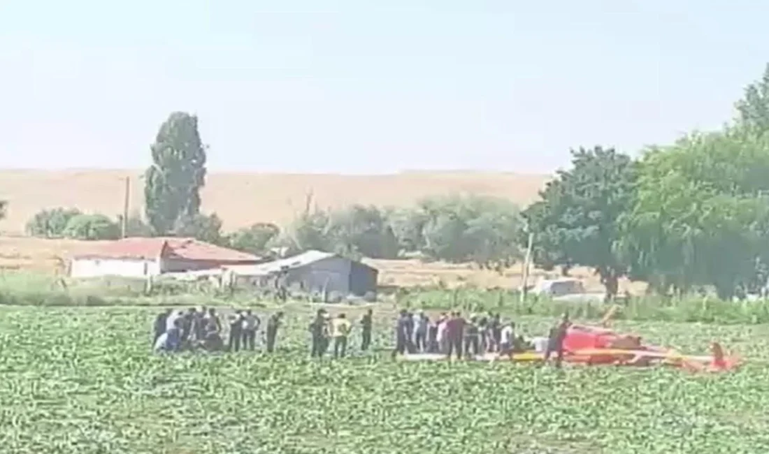 Ankara-Eskişehir kara yolu Temelli mevkisinde sivil bir eğitim helikopterinin henüz