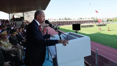 Milli Savunma Üniversitesi Kurmay Subaylar Mezuniyet Töreni'nde konuşan Cumhurbaşkanı Erdoğan,