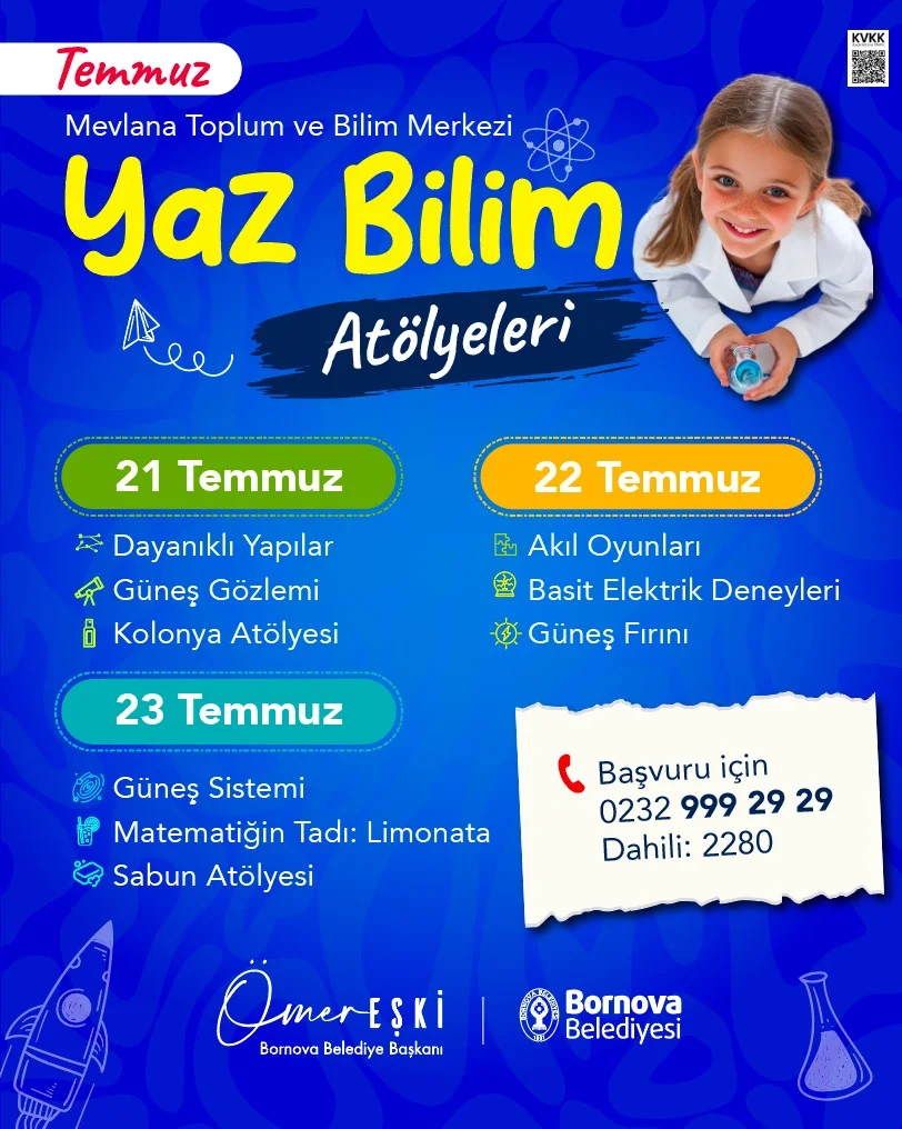 Bornova'da Yaz Tatili bilimle renkleniyor