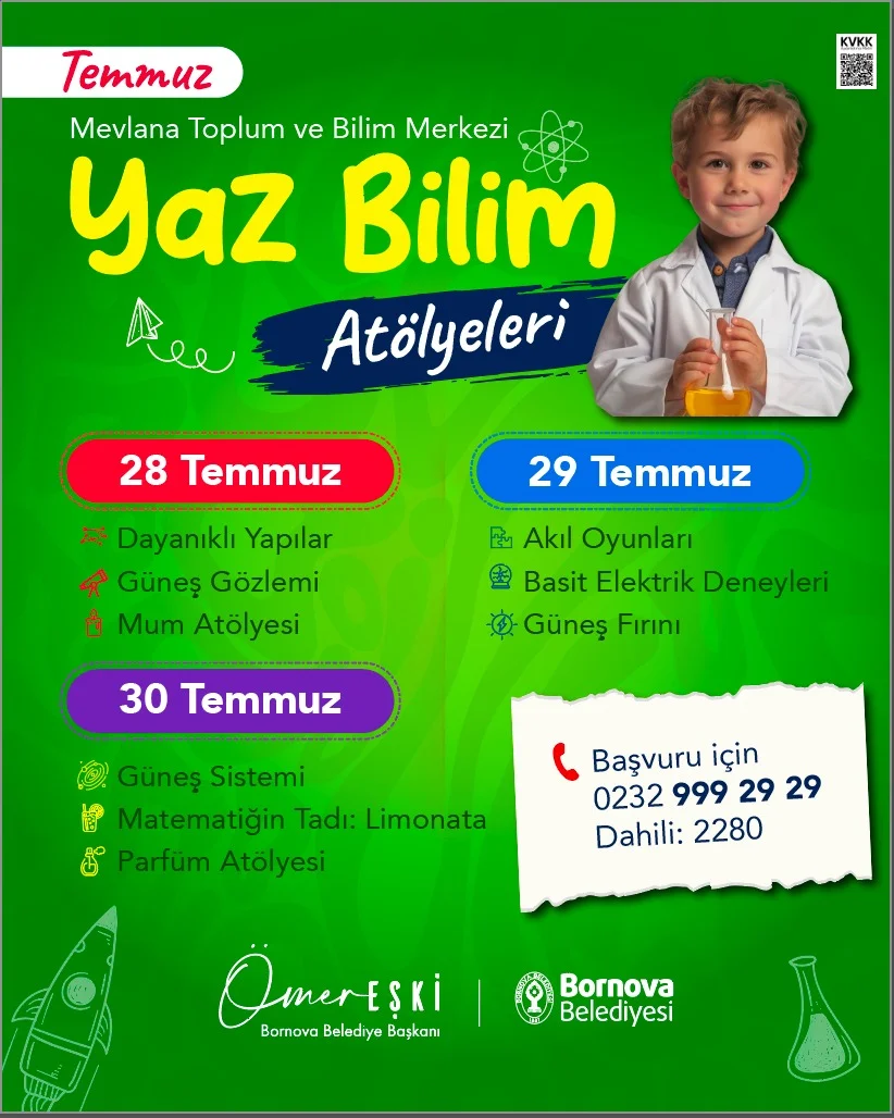 Bornova'da Yaz Tatili bilimle renkleniyor