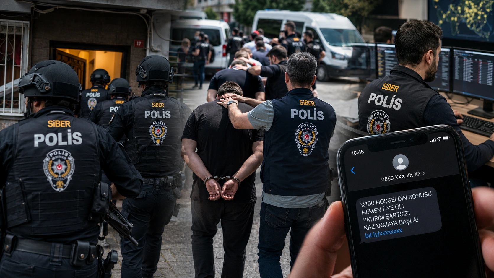 İstanbul merkezli yürütülen operasyonda, vatandaşların cep telefonlarına 0850'li hatlar üzerinden
