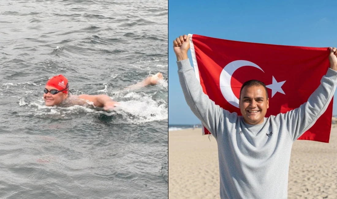 İzmir Büyükşehir Belediyesi’nin 23 yaşındaki otizmli yüzme sporcusu Tuna Tunca