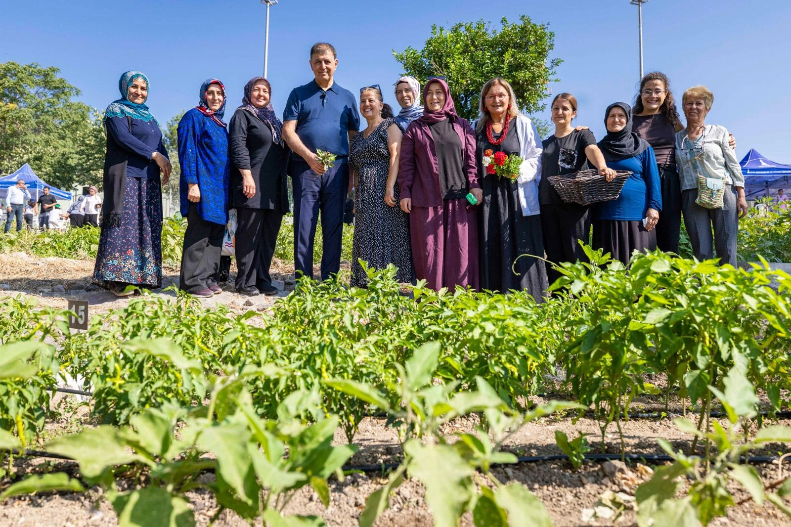 Kadifekale'de toprakla buluşan kadınlar hasat sevincini Başkan Tugay'la yaşadı!