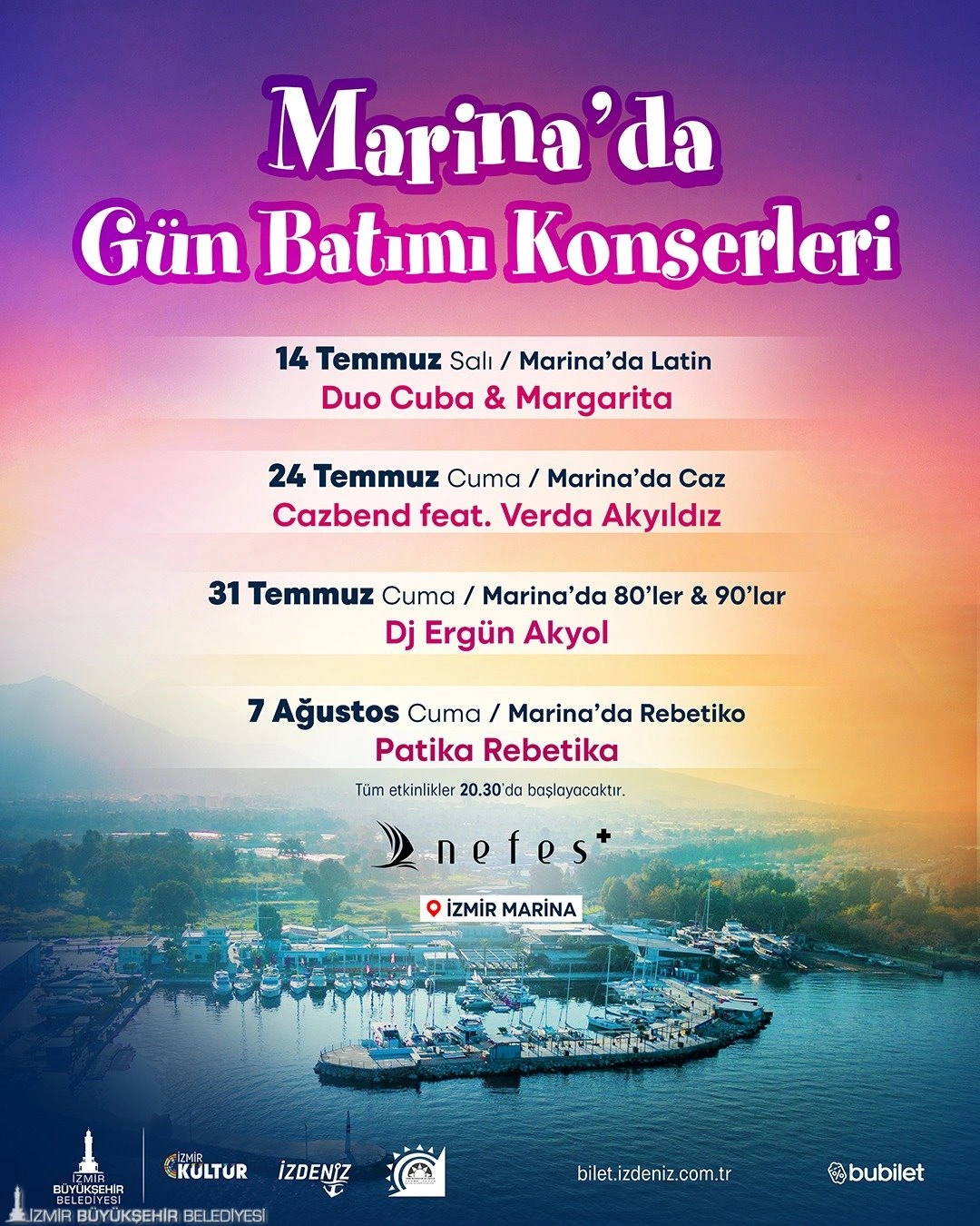 İzmir Marina'da yaz akşamları müzikle buluşuyor