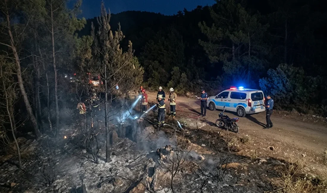 Muğla'nın Marmaris ilçesinde gece saatlerinde çıkan orman yangınına yol açtığı