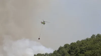 Muğla’nın Fethiye ilçesindeki ormanlık alanda henüz belirlenemeyen bir nedenle yangın