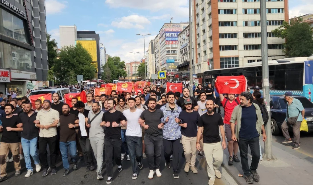 Ankara'da düzenlenen NATO Zirvesi öncesinde gerçekleştirilen protesto gösterisinde gözaltına alınan