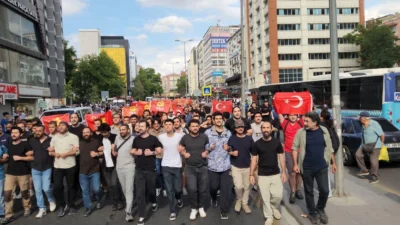 Ankara'da düzenlenen NATO Zirvesi öncesinde gerçekleştirilen protesto gösterisinde gözaltına alınan