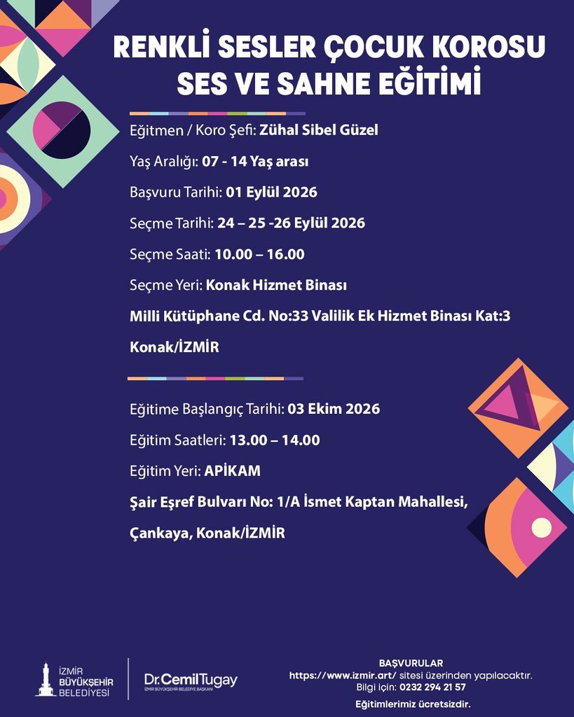 Büyükşehir’in ücretsiz sanat eğitimleri başlıyor: Başvuru tarihleri belirlendi