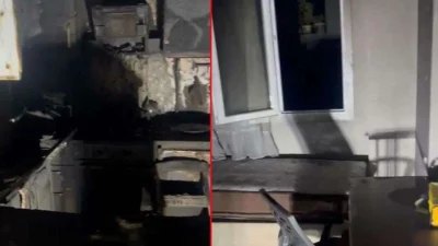 Aydın’ın Efeler ilçesinde bir apartman dairesinde gece saatlerinde çıkan yangın