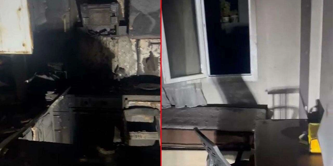 Aydın’ın Efeler ilçesinde bir apartman dairesinde gece saatlerinde çıkan yangın