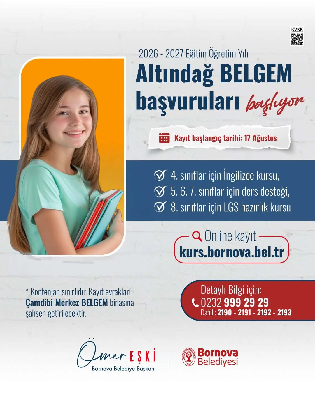 Bornova’da eğitime müjdeli yatırım! Altındağ’a yeni BELGEM şubesi açılıyor: Kayıtlar yarın başlıyor!