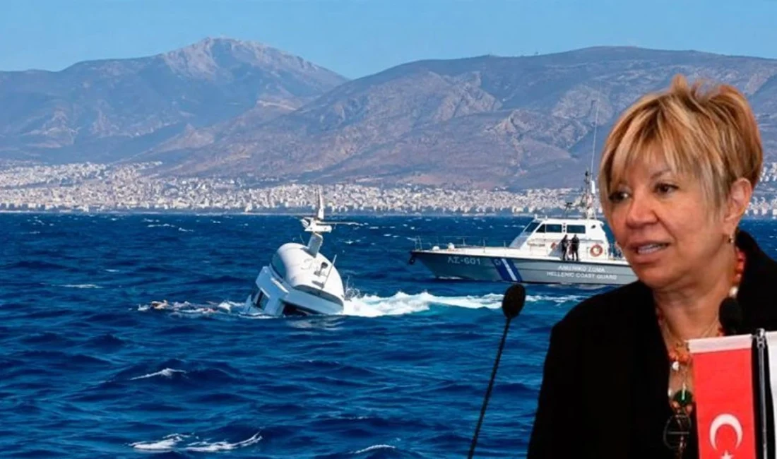 Yunanistan’ın Saronik Körfezi’nde su almaya başlayan Türk bayraklı bir katamaranda