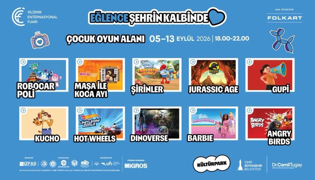 İzmir Enternasyonal Fuarı kapılarını açıyor! Çocuklar ve gençler için Kültürpark'ta dev şölen...