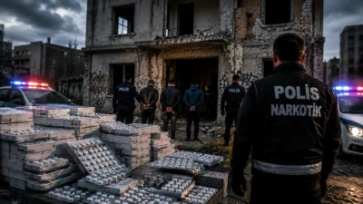 İzmir’in Karabağlar ilçesinde polisin metruk bir binaya düzenlediği operasyonda, piyasa