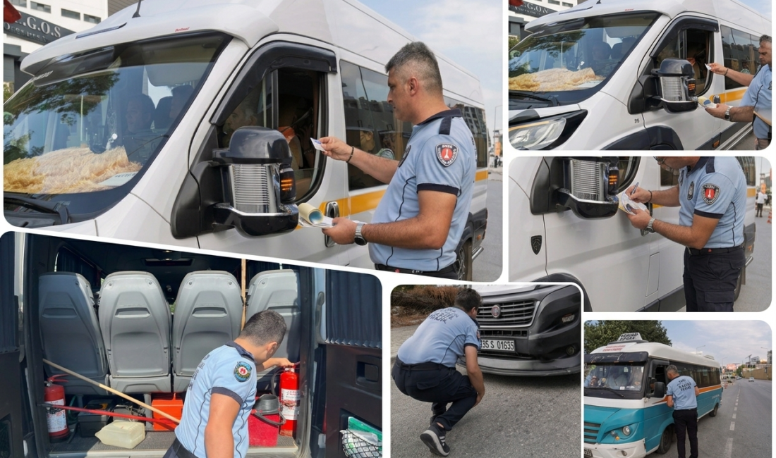 İzmir Zabıta Trafik ekipleri, işçi servislerini mercek altına aldı. BEGOS