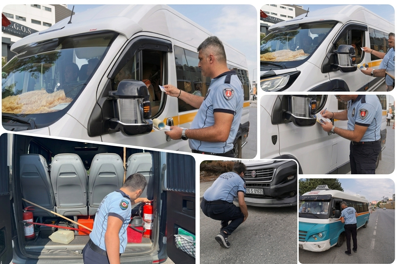 İzmir Zabıta Trafik ekipleri, işçi servislerini mercek altına aldı. BEGOS