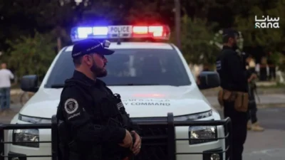 Suriye’nin başkenti Şam’ın Ceramana Mahallesi girişinde bulunan kontrol noktasına düzenlenen