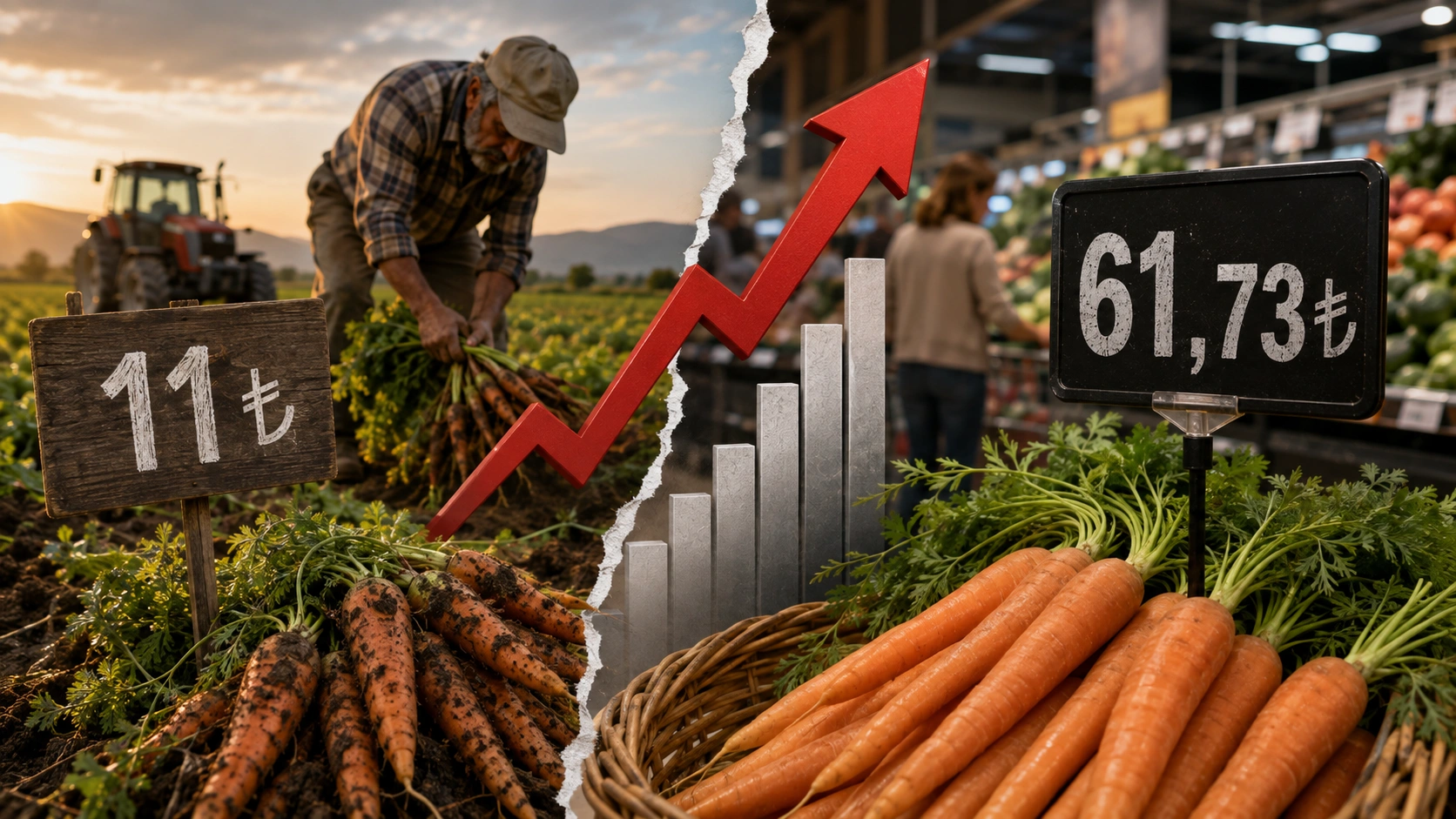Tarlada 11 liraya çakıldı, markette 6 katına satılıyor!