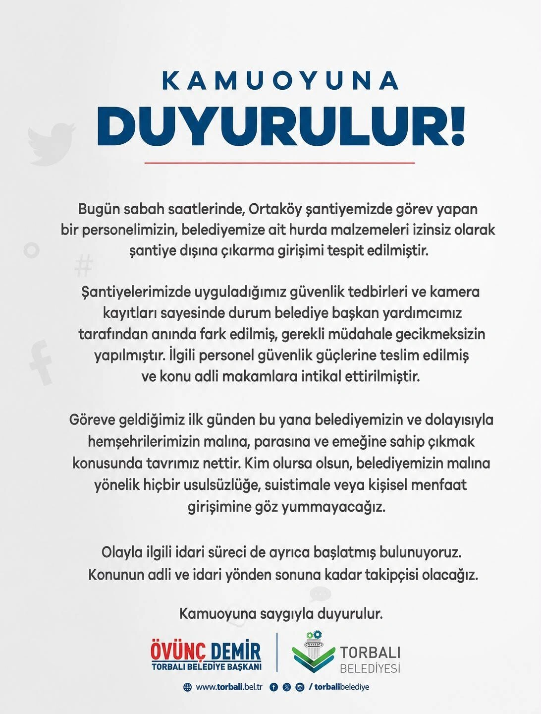 Torbalı Belediyesi’nde şantiyede suçüstü: Hurda hırsızlığı girişimi poliste bitti 1 Torbalı Belediyesi’nde şantiyede suçüstü: Hurda hırsızlığı girişimi poliste bitti