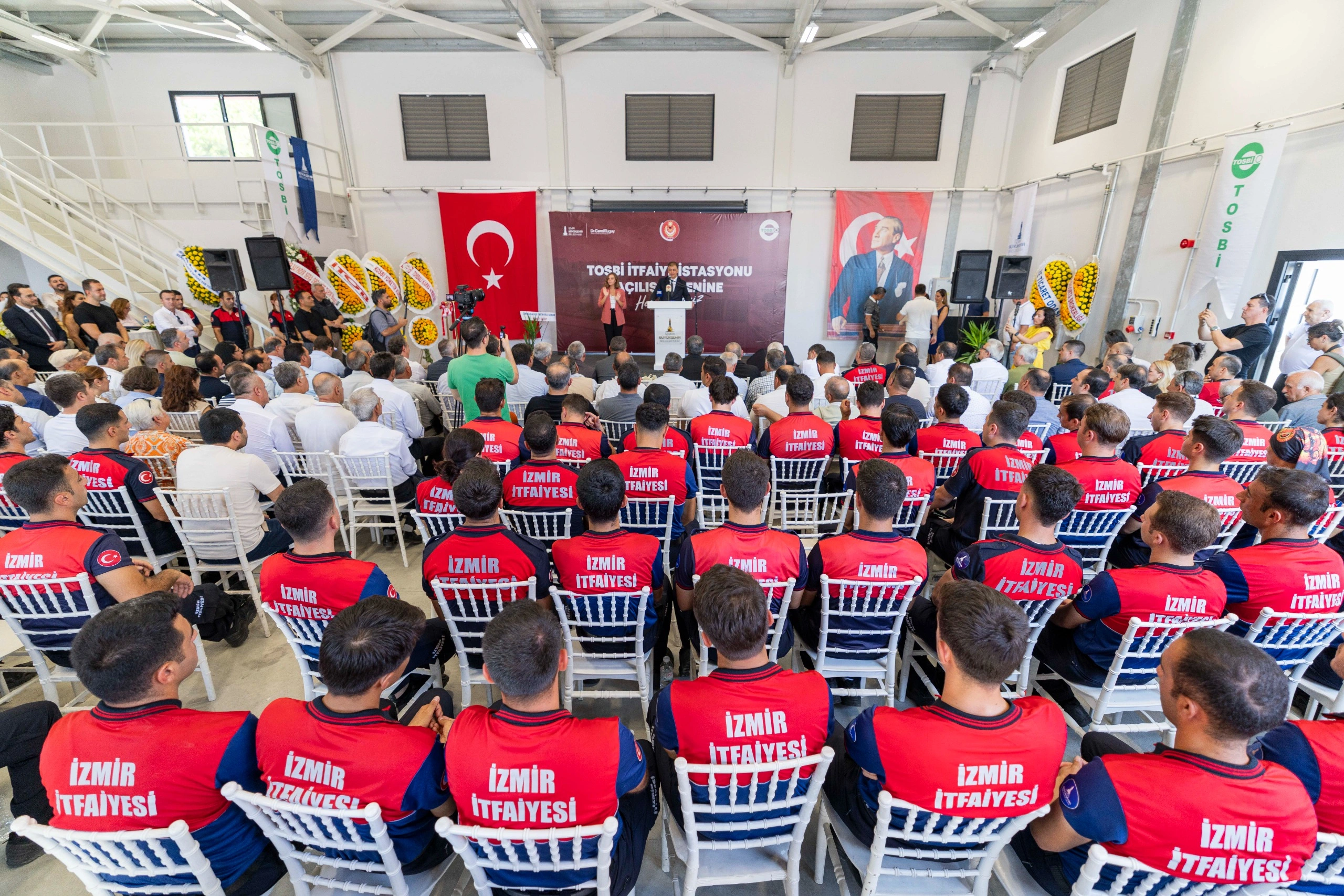 İzmir sanayisine "robotik" güvenlik kalkanı! TOSBİ İtfaiye Hizmet Binası açıldı!