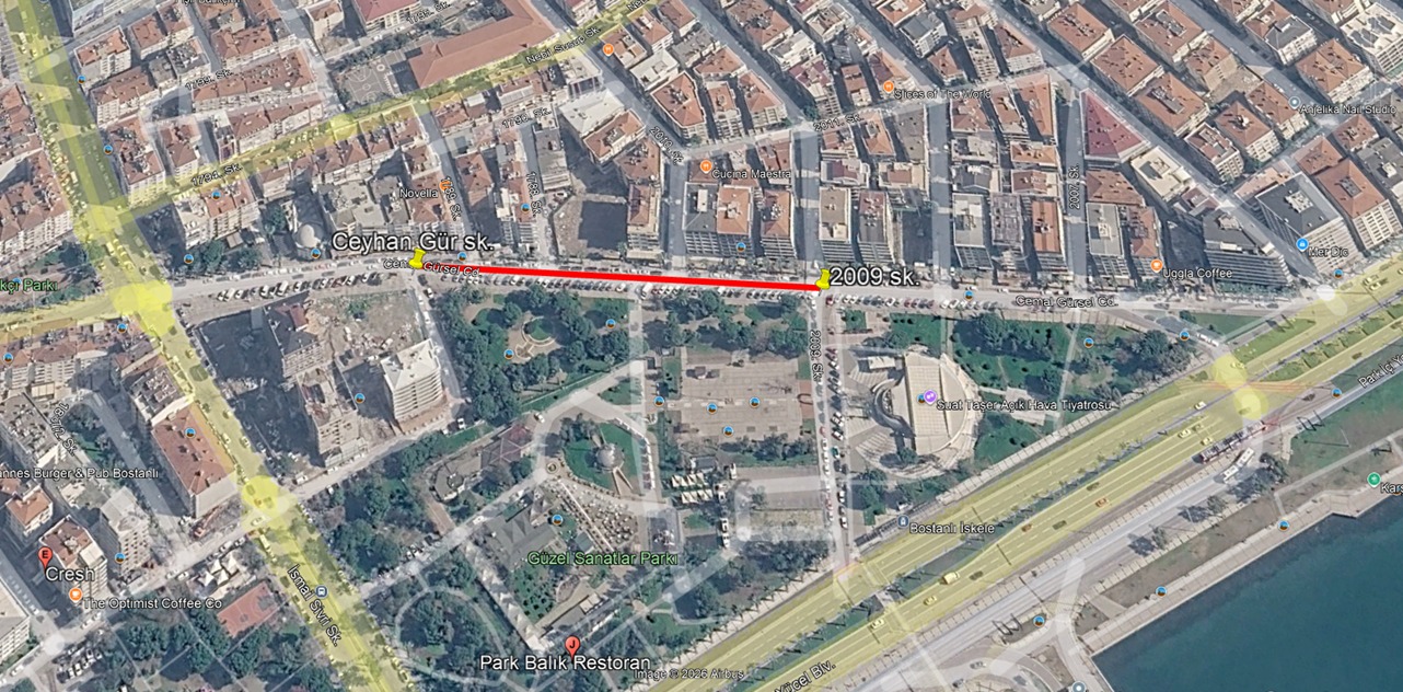 Bostanlı'da 22 Eylül Otomobilsiz Kent Günü nedeniyle Cemal Gürsel Caddesi'nin