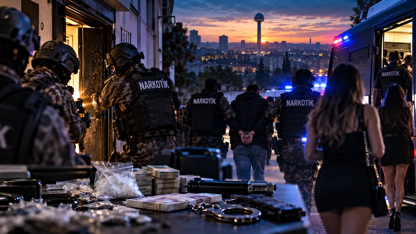 Başkentte şafak operasyonu: Uyuşturucu ve fuhuş çetesine darbe!