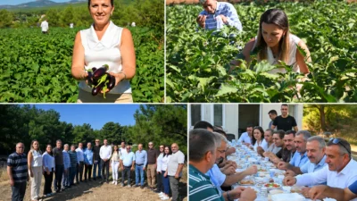 Bornova Belediyesi’nin Yakaköy’de 20 dönüm arazi üzerine kurduğu Dayanışma Bostanı, Belediye Başkanı