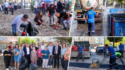 Buca Belediyesi, Dünya Temizlik Günü kapsamında Fırat Mahallesi’nde gönüllüler ve