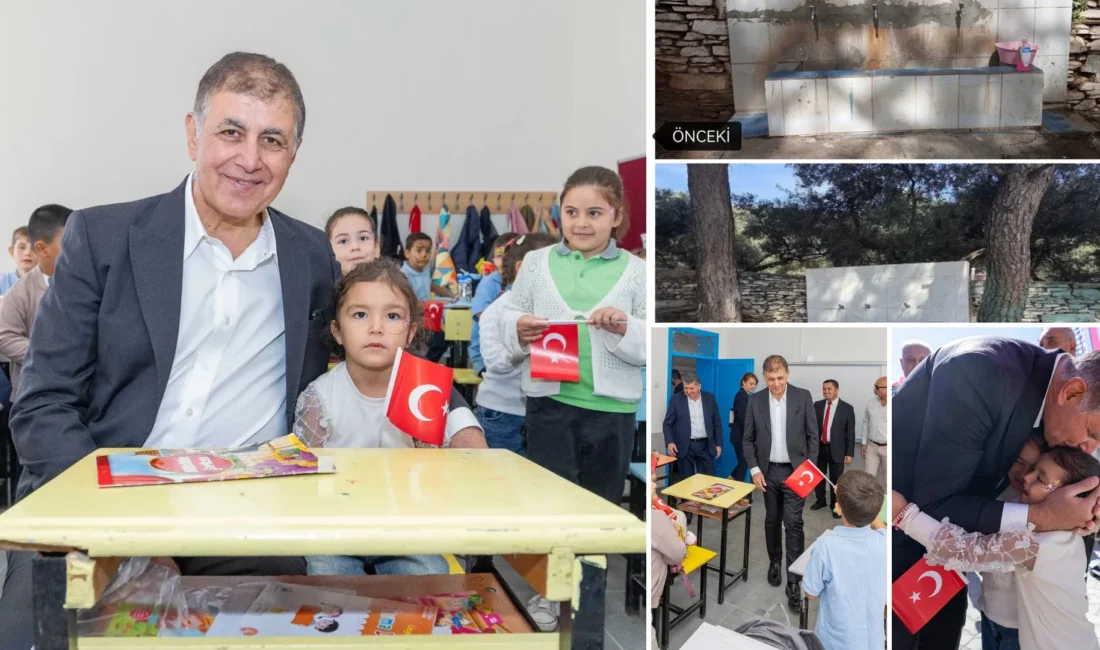 İzmir Büyükşehir Belediyesi Bayındır Kızıloba İlkokulu'nu sıfırdan yeniledi! Dr. Cemil