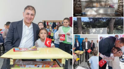 İzmir Büyükşehir Belediyesi Bayındır Kızıloba İlkokulu'nu sıfırdan yeniledi! Dr. Cemil
