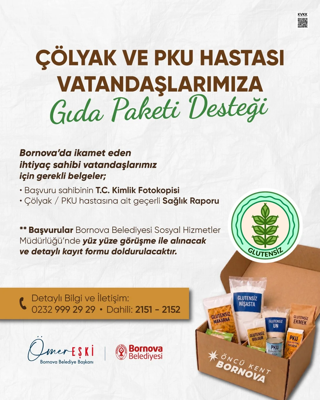 Bornova'da yaşayan çölyak ve PKU hastalarına müjde: Özel gıda paketi başvuruları açıldı!