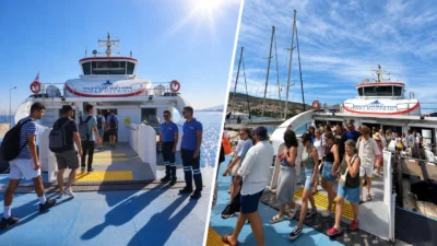 Karşıyaka-Konak kalkışlı gemilerle hafta sonu kaçamağı yapan İzmirliler dijital bilet
