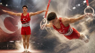 İzmir Büyükşehir Belediyesi Spor Kulübü’nün başarılı milli jimnastikçisi Altan Doğan,