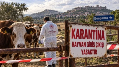 İzmir’in Bergama ilçesinde ortaya çıkan 'mavi dil hastalığı' nedeniyle 15