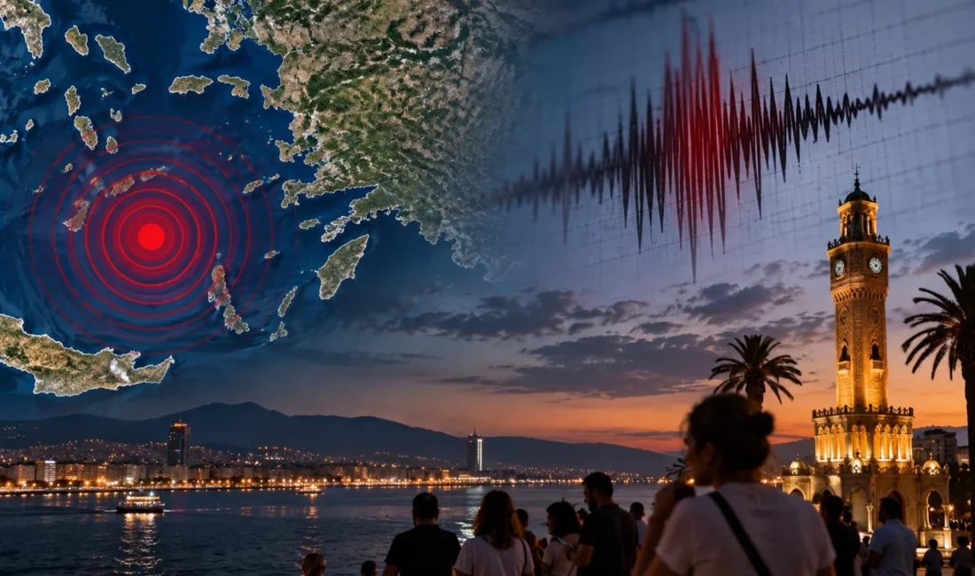 İzmir ve çevresinde akşam saatlerinde kaydedilen 3.8 büyüklüğündeki deprem kısa