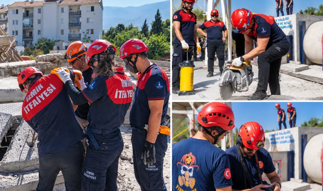 Gölcük, Van, İzmir ve Hatay tecrübesi genç itfaiyecilere aktarılıyor! Enkaz