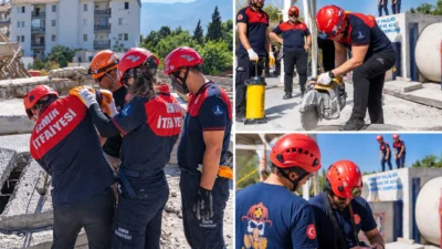 Gölcük, Van, İzmir ve Hatay tecrübesi genç itfaiyecilere aktarılıyor! Enkaz