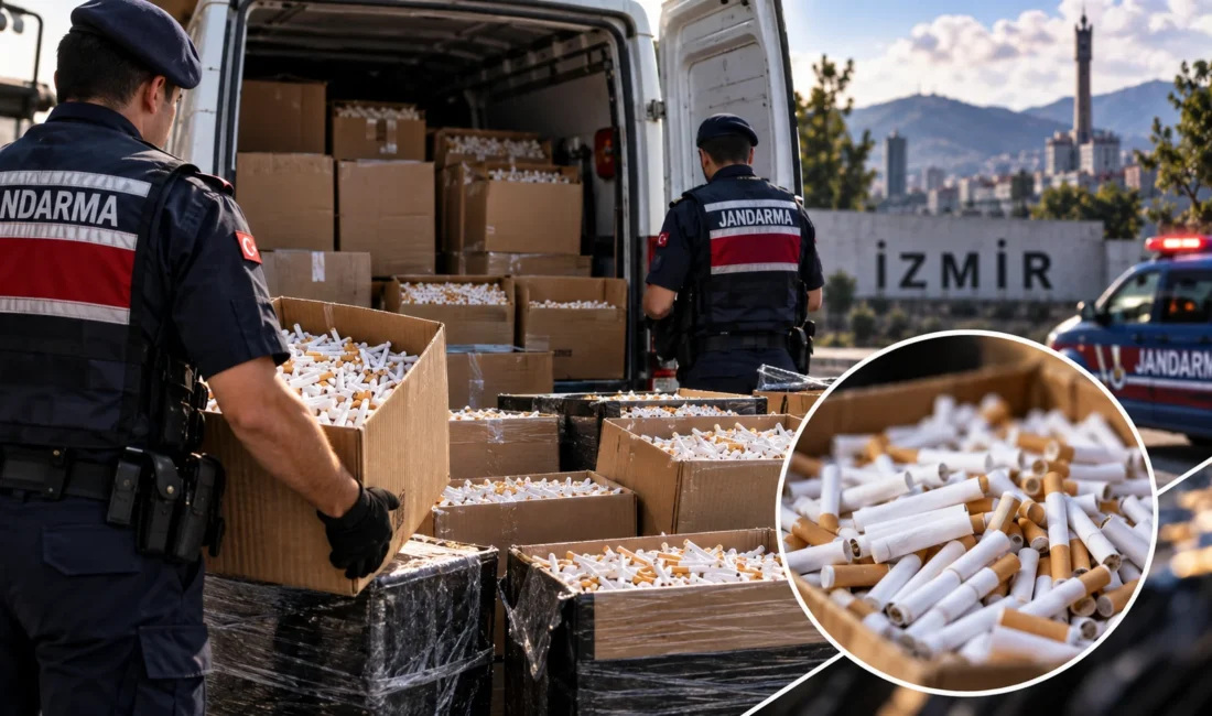 İzmir'in Bornova ilçesinde jandarma ekiplerince durdurulan bir minibüste yapılan aramada,