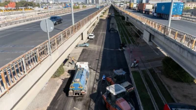 İZSU Genel Müdürlüğü’nün Liman Caddesi’nde yürüttüğü altyapı çalışmasının ilk etabı