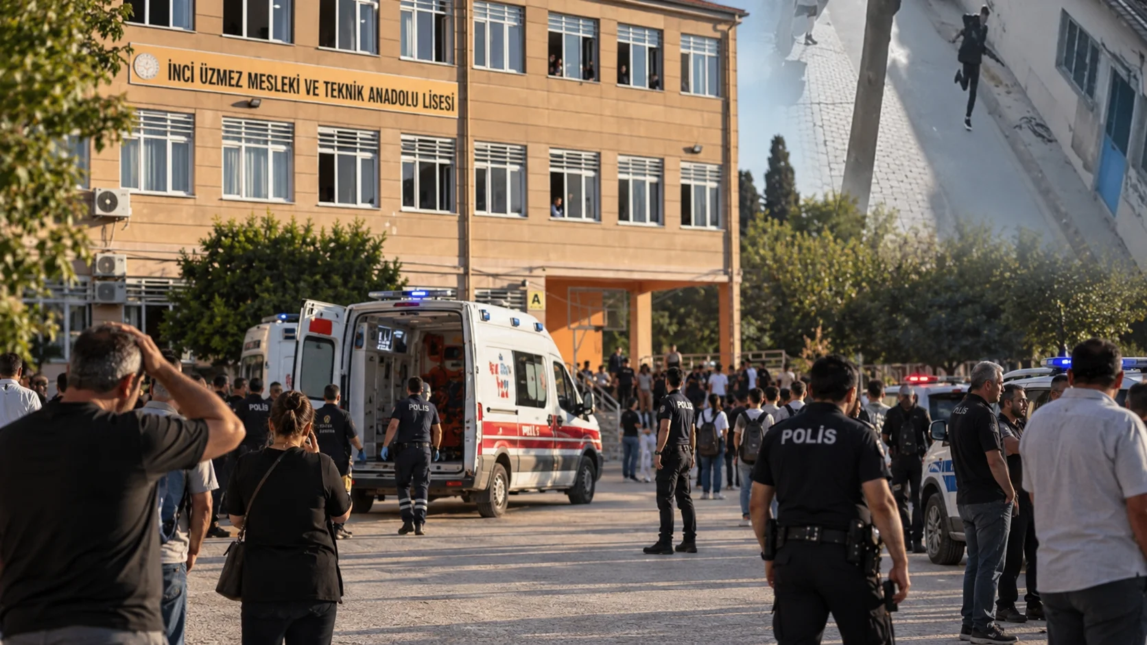 Manisa'nın Turgutlu ilçesinde 2'si ağır 11 öğrencinin yaralandığı okul önündeki