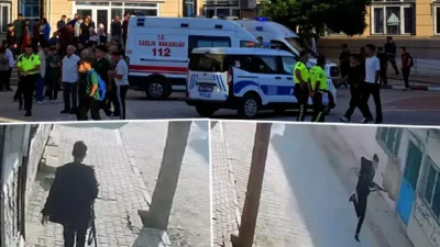 Manisa'nın Turgutlu ilçesinde 9. sınıf öğrencisi H.O.'nun lise önünde av
