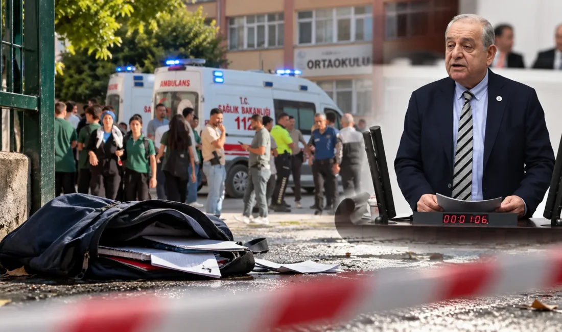 Manisa’nın Turgutlu ilçesinde Niyazi Üzmez Anadolu Teknik Lisesi önünde meydana