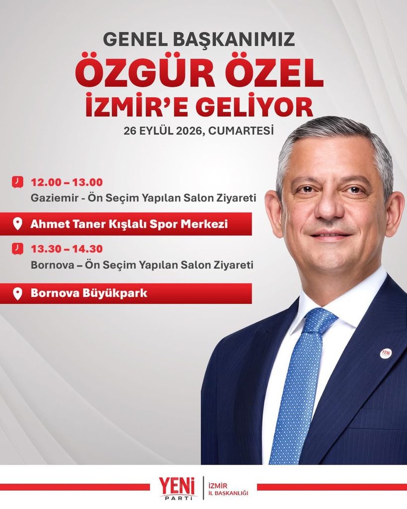 Özel'in iki günlük İzmir programı netleşti