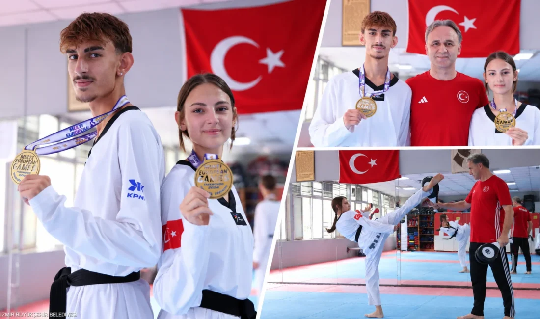 İzmir Büyükşehir Belediyesi Spor Kulübü tekvandocuları Kaan ve Eda Yelaldı