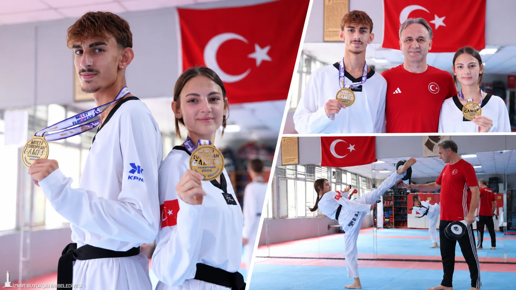 İzmir Büyükşehir Belediyesi Spor Kulübü tekvandocuları Kaan ve Eda Yelaldı